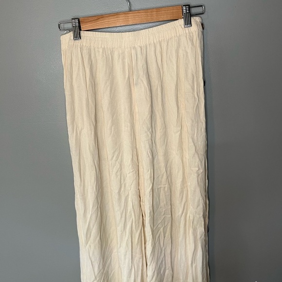NWT Salty Lemon Gauzy Side Button Beach Pants - Oyster - Picture 7 of 10